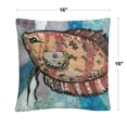 thumbnail image 2 of Pascado Rojo' Orange Painted Fish By Masters Fine Art 16 X 16 Decorative Throw Pillow, 2 of 4