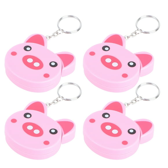 WORGEOUS Tapeline de plástico con forma de Animal de dibujos animados, medidor de ropa retráctil automático, 4 Uds.