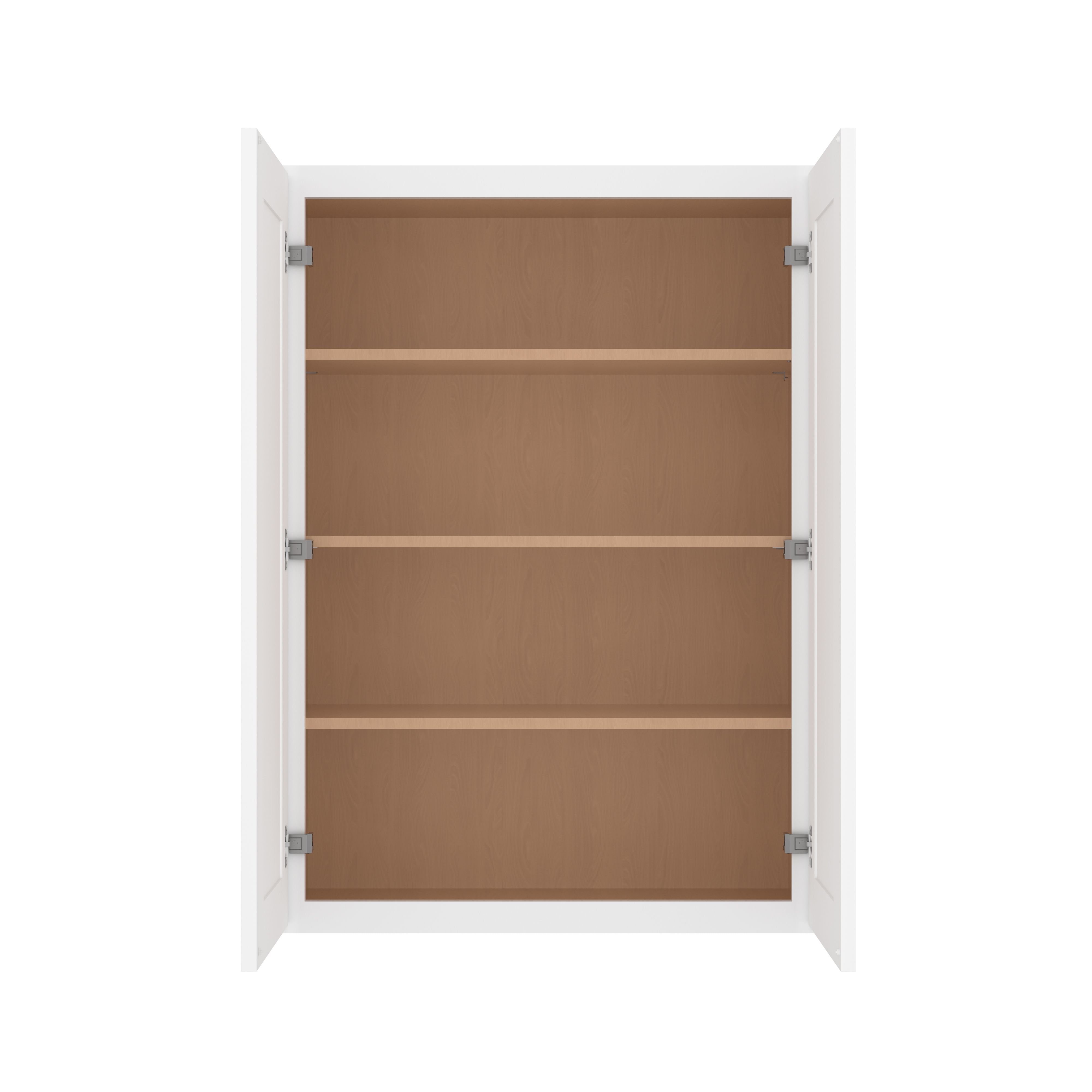 Furinno Shaker 2 Doors 3 Shelves Wall Kitchen Cabinet, Ready to Assemble, 12 D x 30 W x 42 H, White