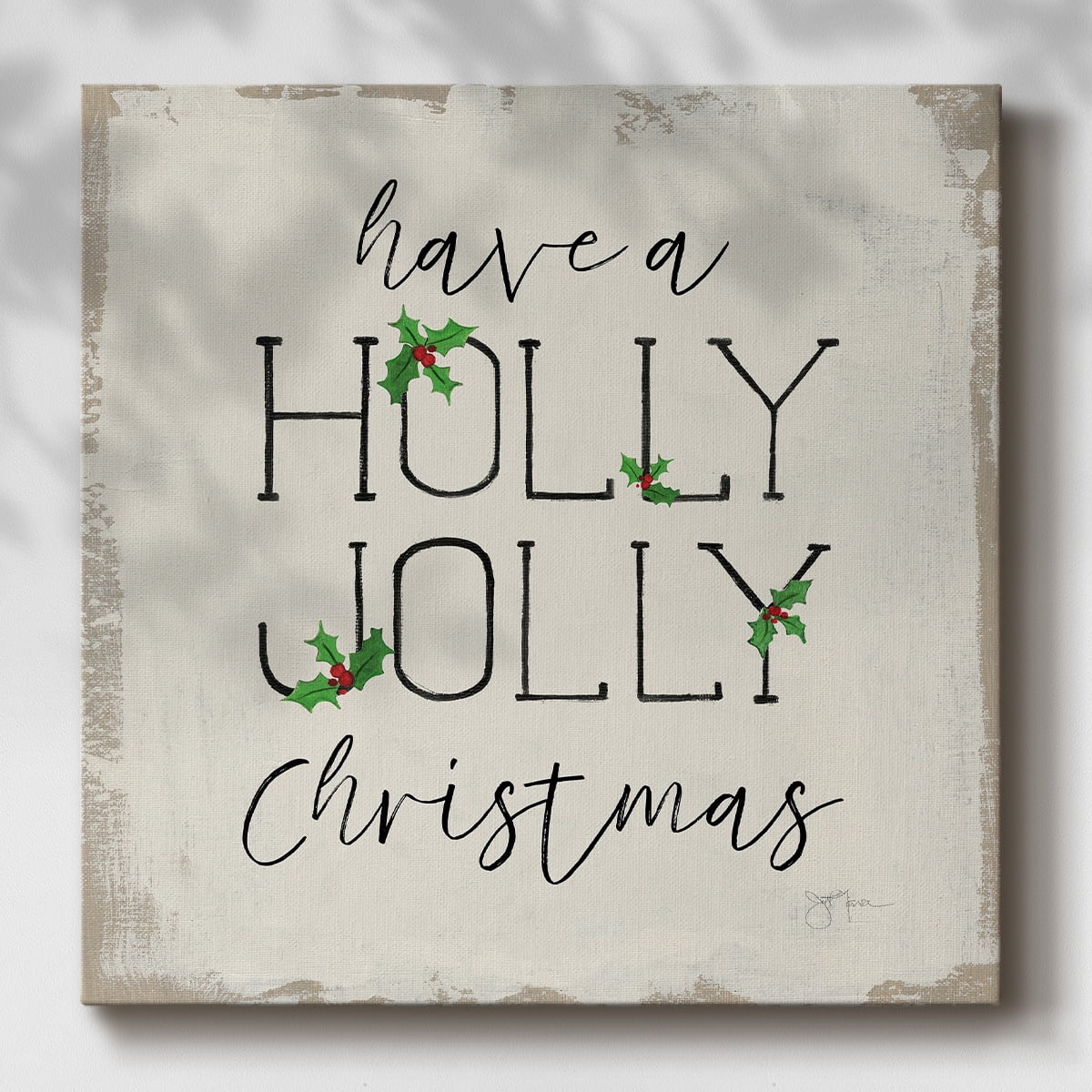 Holly Jolly Christmas- Gallery Wrapped Canvas