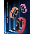 thumbnail image 3 of Reloj digital LED blanco, moderno, resistente al agua, para estudiantes, personalizado, creativo, informal, para deportes al aire libre, 3 of 5