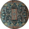 thumbnail image 1 of Ahgly Company Indoor Round Animal Light Blue Traditional Area Rugs, 3' Round, 1 of 4