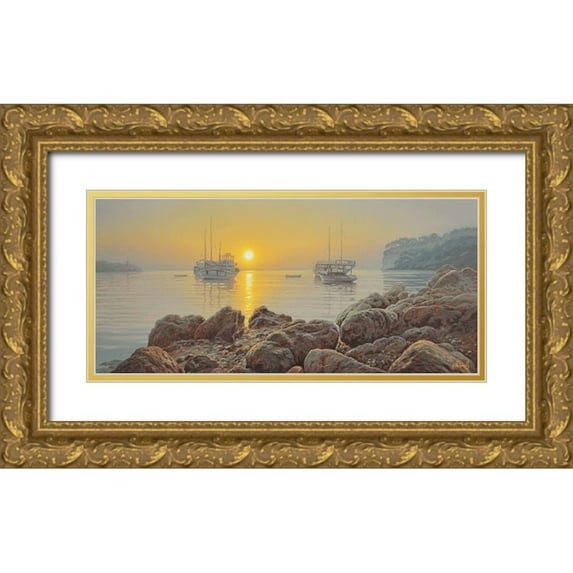 Adamov, Alexey 14x9 Gold Ornate Wood Framed with Double Matting Museum Art Print Titled - Sunrise