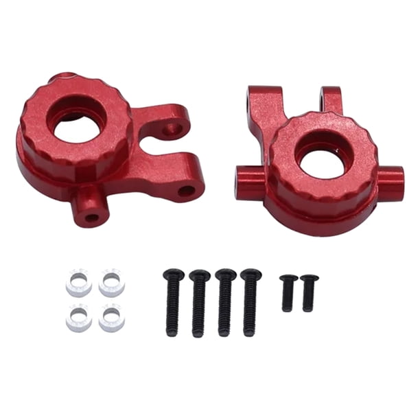Vogacara RCGOFOLLOW-portador de buje de dirección, pieza de coche de control remoto, nudillos de bloque de dirección duraderos para 1/18 Trx4m Kits de construcción modelo Rojo