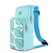 Switch Bag, Travel Bag Compatible with Nintendo Switch & Switch Lite - Shoulder Bag Travel Case Cute Portable Carrying Backpack for Animal Crossing Games Accessories Console & Dock Charger - Blue