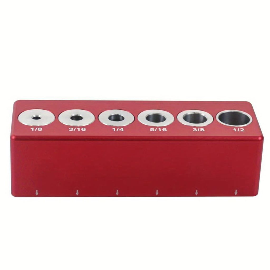 Vertical Pocket Hole Jig Woodworking Dowel Drill Guide Self Centering 6 Hole Drill Bit Guide Jig Positioner Locator