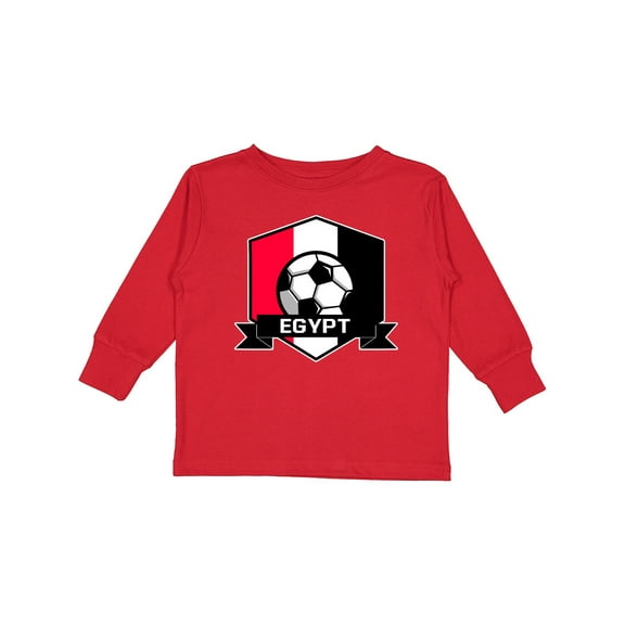 Inktastic Soccer Egypt Flag Banner Boys or Girls Long Sleeve Toddler T-Shirt