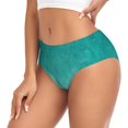 thumbnail image 2 of Fotbe Teal Turquoise1 Calzones Estampados para Mujer – Ropa Interior de Algodón, Cómoda, Suave y Elástica-Medium, 2 of 6