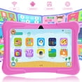 thumbnail image 4 of EDDBNi 7" Kids Tablet，6GB RAM 32GB ROM Android Tablet Computer for Children，parental controls，Eye Protection Toddler Tablet for Ages 4-12（Pink）, 4 of 7