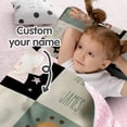 thumbnail image 2 of KAINSY Personalized Toddler Nap Mat, Toddler Sleeping Mat with Removable Pillow and Dotted Backing Blanket, Soft and Comfortable Kids Napping Mats - Rolled Slumber Bags for Preschool, Daycare, 2 of 8
