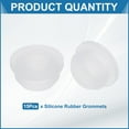 thumbnail image 3 of Uxcell 15Pack Rubber Grommets 10mm Drill Hole, 7mm ID Hole Top Hat Hole Plug Grommet, Clear, 3 of 7
