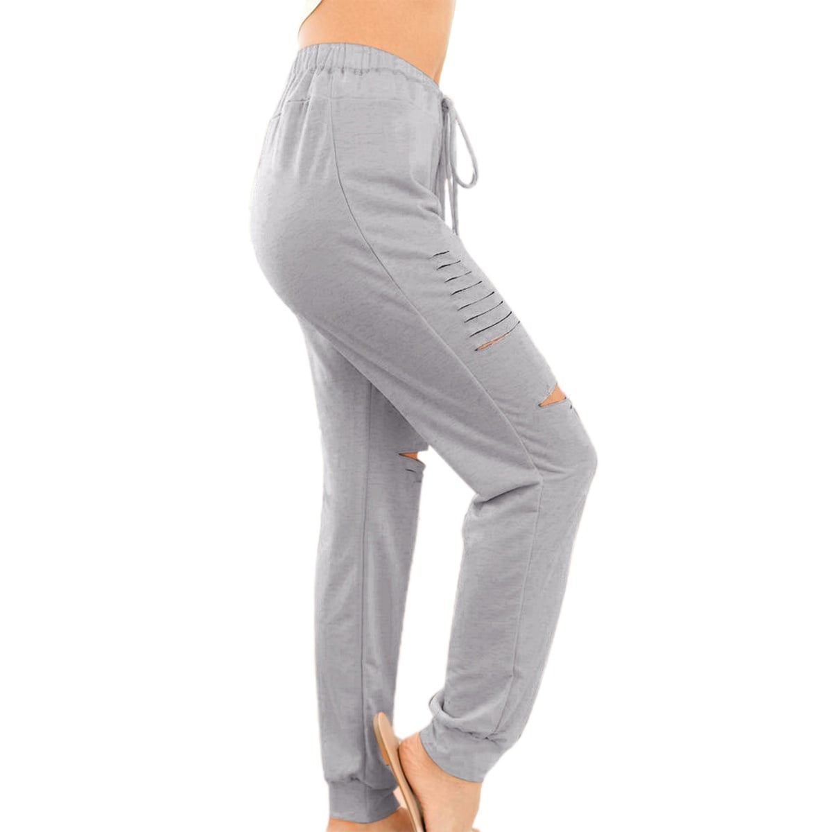 womens elasticated cargo trousers
