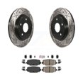 thumbnail image 1 of Transit Auto Rear Coated Drilled Slotted Disc Brake Rotors and Ceramic Pads Kit for Car 2017-2018 Dodge Grand Caravan with Single Piston Front Caliper KDA-102714, 1 of 11