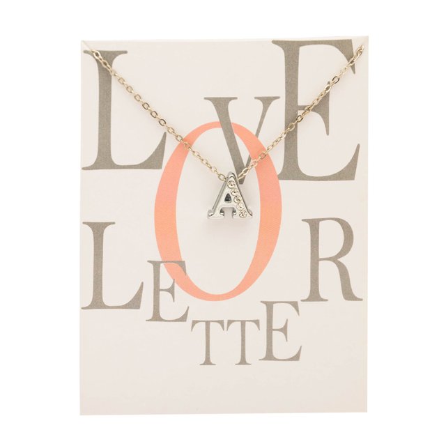 Collier Chaîne Pendentif Col en V avec 26 Lettres Anglaises pour Femmes et Filles