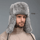 thumbnail image 5 of Gorro de piel de conejo de imitación Lei Feng para hombre, gorro de piel de invierno del noreste para personas de mediana edad y mayores, cálido, para exteriores, con protector de orejas grueso,, 5 of 5