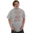thumbnail image 4 of Ugly Christmas Naughty is New Nice Men's Graphic T Shirt Tees Brisco Brands L, 4 of 4