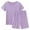 Purple, variant on Scyoekwg Womens Sets Clothes Women 2 Piece Outfits Solid Color Round Neck Short-sleeved Top Shorts Home Wear Set (Wine,XL)