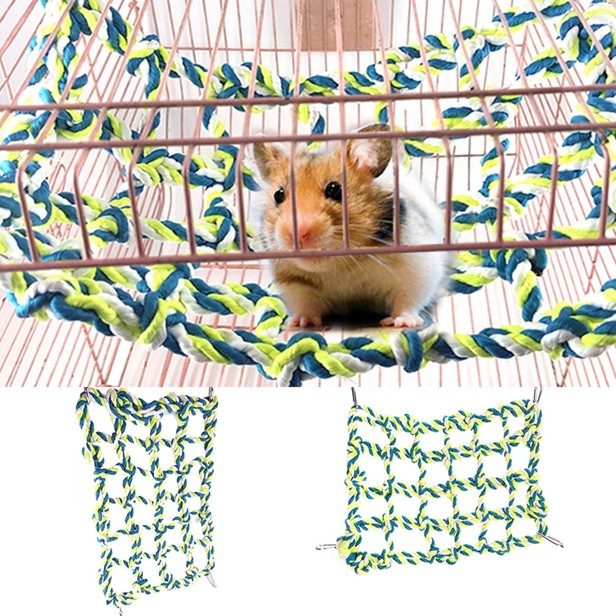 Meidiya Hamster Climbing Cotton Rope Nets,Rat&Ferret Hanging Hammock