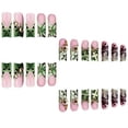 thumbnail image 5 of Press on Nails Long Square Fake Nails French Tip Glue on Nail with Designs Nails Charm and Rhinestones False Acrylic Nails Full Cover Stick on Nail for Women Nail Decorations, 5 of 6