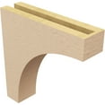 thumbnail image 5 of 3"W x 12"D x 12"H Thin Stockport Rough Cedar Woodgrain TimberThane Corbel, Primed Tan, 5 of 6