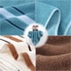 thumbnail image 3 of Toallas de Baño 2 Pack Algodón Altamente Absorbentes Juego de Toallas Ultra Suaves de Secado Rápido(Azul+Blanco), 3 of 7