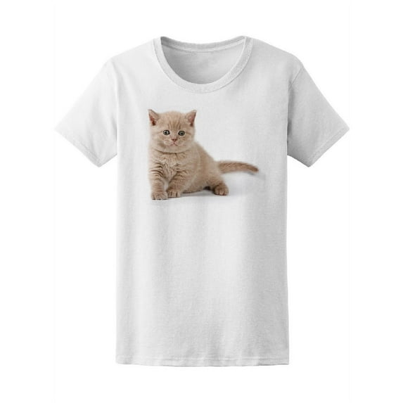 Cute Fluffy Fat Cat Tee Women's -Image by Shutterstock
