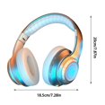 thumbnail image 3 of ZFYXGS Over-ear Headphones Wireless, Bluetooth Headphones Noise Cancelling Foldable High Sound Quality Waterproof LED Light for Home Office Cellphone PC, 3 of 6