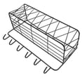 thumbnail image 3 of Shower Shelf Wall Mounted Bathroom Kitchen Shelf Organizer with Hooks for Entryway, 3 of 8