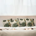 thumbnail image 4 of Ambesonne Monstera Throw Pillow Cover Pack of 4, Boho Abstract Mid Century, 4 Pcs-24" x 24", Beige Evergreen and Sepia, 4 of 5