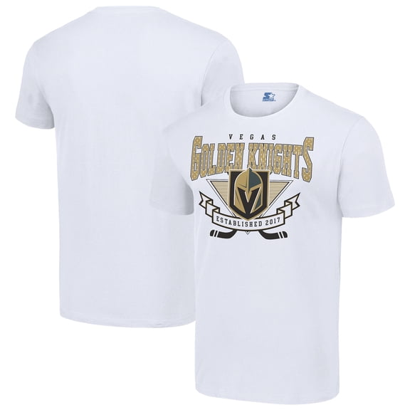 Men's Starter White Vegas Golden Knights Team Logo Graphic T-Shirt