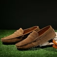 thumbnail image 2 of Mens Driving Penny Loafers Suede Moccasins Slip On Casual Dress Boat Shoes, 2 of 8