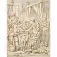 thumbnail image 3 of Charles Parrocel 15x18 Black Modern Framed Museum Art Print Titled - Interior Scene with Soldiers at a Table (C. 1730-1740(?)), 3 of 5