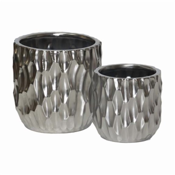 Wren Emboss Ceramic Planter Set (Set of 2)