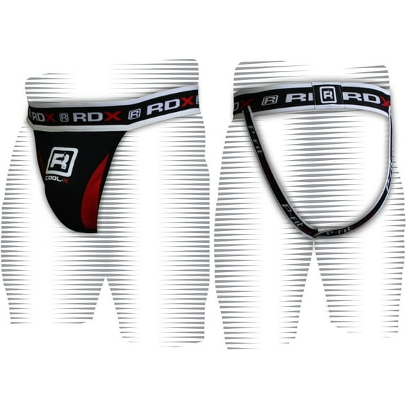 RDX MMA Abdo Guard Groin Cup Jock Strap Boxing Adult Abdominal Protector Black