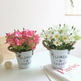 thumbnail image 5 of 3 Count Vintage Flower Pot Daisy Flower Pot Simulated Daisy 20*11cm White, 5 of 8