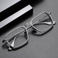 thumbnail image 2 of Gafas anti luz azul para hombre, gafas de miopía cuadradas retro de cara grande, gafas anti luz azul para presbicia, 2 of 6
