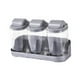 thumbnail image 5 of Recipiente para condimentos, frasco con tapa, para almacenar y dispensar, botella para condimentos 3 grises, 5 of 9