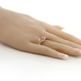 thumbnail image 3 of Gem Stone King 18K Yellow Gold Plated Silver Ring Pink Oval Moissanite (0.90 Cttw) (Size 7), 3 of 4