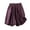 Purple, variant on Jewelreauty Elastic Waist Pleated Shorts for Women Casual Cotton Linen Loose Pull On Pockets Shorts