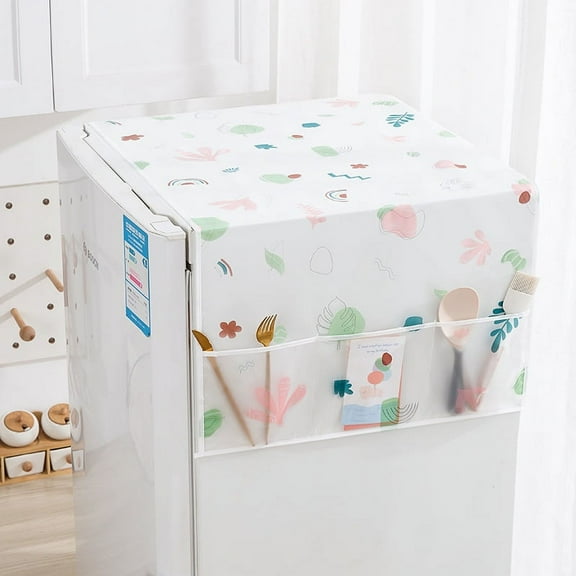ERDOUY Home refrigerator dust cover, waterproof and oil proof, refrigerator cover towel, home fabric dust bag, multifunctional dust cover 130 * 55cm (Style 2)