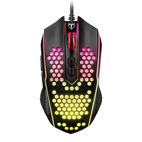 pictek gaming mouse wired 8 programmable buttons chroma rgb backlit 7200 dpi
