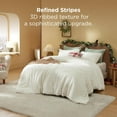 thumbnail image 2 of Fluffy Comforter Set Queen - Super Soft Faux Fur Bed Set Cream White, Warm Plush Fleece Winter Bedding, 3 Pieces, 1 Shaggy Fuzzy All Seasons Queen Size Comforter with 2 Pillowcases, 2 of 5