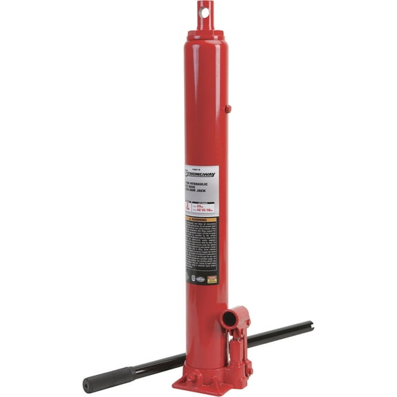Strongway 3-Ton Long Ram Hydraulic Jack, Single Piston, Flat Base