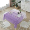 thumbnail image 6 of Purple White Ombre Table Cloth Waterproof Tablecloths, Modern Romantic Gradient Stripes Tablecloth Dining Table Cover for Kitchen Party Tabletop Outdoor, Square Tablecloth 54x54 Inch, 6 of 9