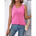 thumbnail image 4 of Zeagoo Womens Tank Tops Loose Fit Sexy V Neck Ruched Sleeveless Blouses Casual Basic Banded Bottom Cami Shirts, 4 of 6