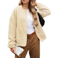 thumbnail image 3 of Spring Fall Women Long Sleeved Zipper Varsity Jacket Casual Bomber Jacket, 3 of 7