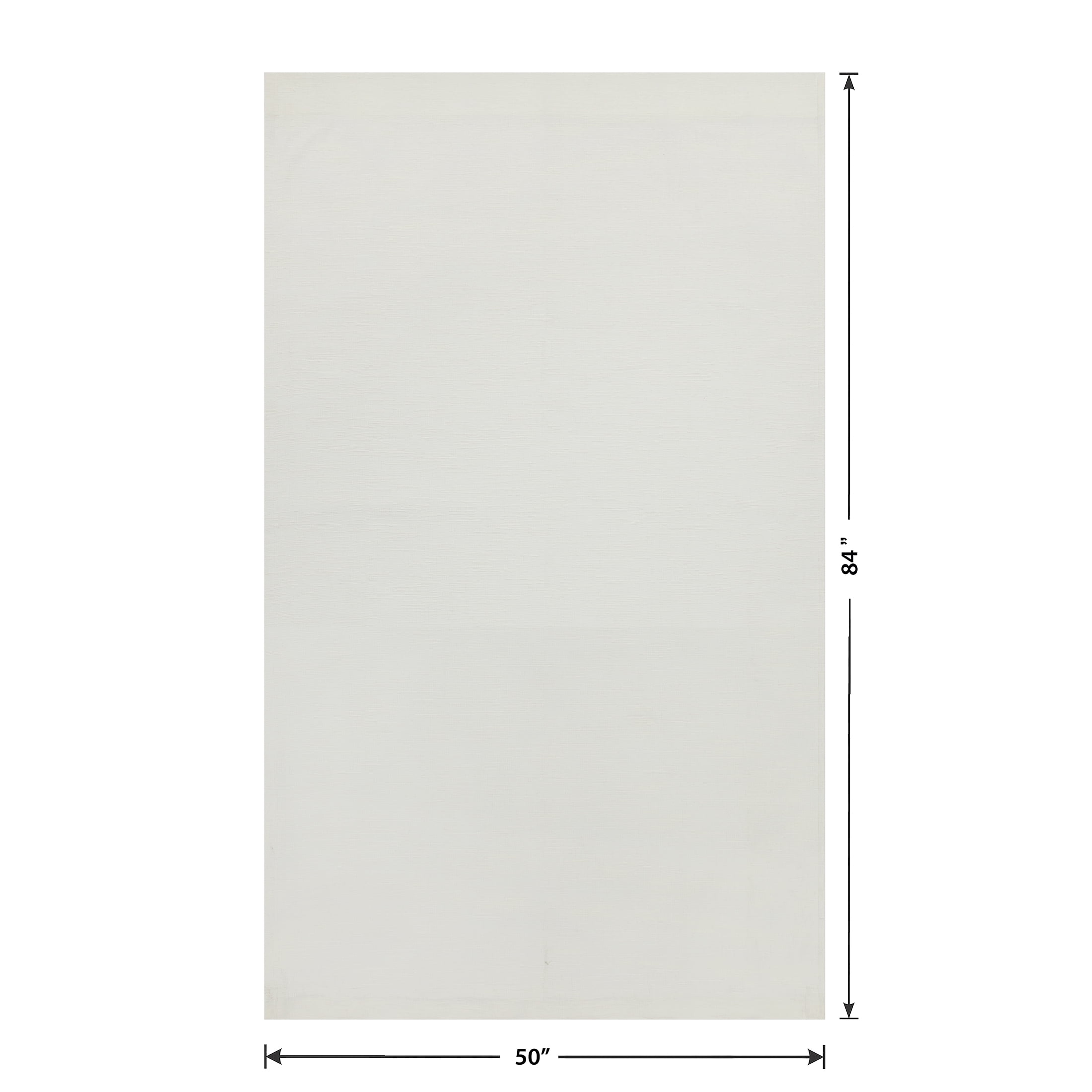 Better Homes & Gardens Textured Solid Chenille Light Filtering Single Curtain Panel, Ivory, 50"W x 84"L