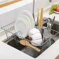 thumbnail image 3 of Dish Drying Rack, 304 Stainless Steel Dish Rack, with Utensil Holder, Cutting Board Holder and Dish Drainer, Dish Rack and Drainboard Set, for Kitchen Counter Top, 3 of 7