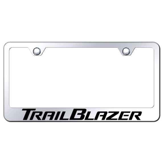 Chevy Trailblazer Laser Etched Logo Stainless Steel License Plate Frame (Chrome)