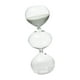 thumbnail image 4 of Decoración de cristal de arena de tres niveles, adorno de cristal de hora pequeña, adorno decorativo de escritorio de uso versátil para dormitorio y Arena gris, 4 of 8